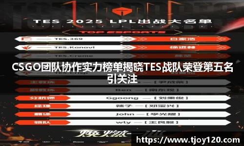 CSGO团队协作实力榜单揭晓TES战队荣登第五名引关注